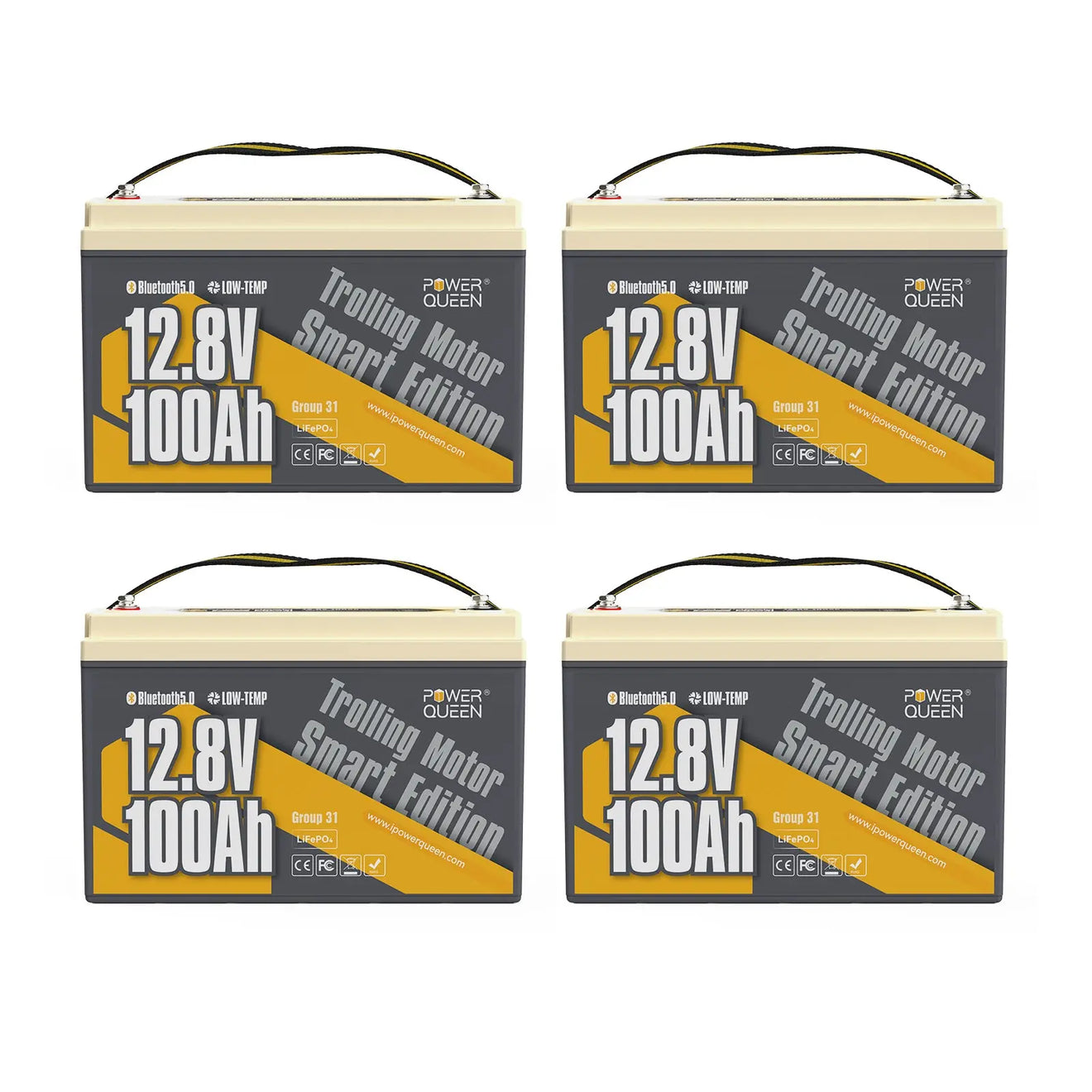 [Final $187] Power Queen 12V 100Ah Low-temp Smart Deep Cycle Lithium Battery Power Queen