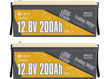 [Final $376] Power Queen 12V 200Ah PLUS Low-Temp Deep Cycle Lithium Battery Power Queen