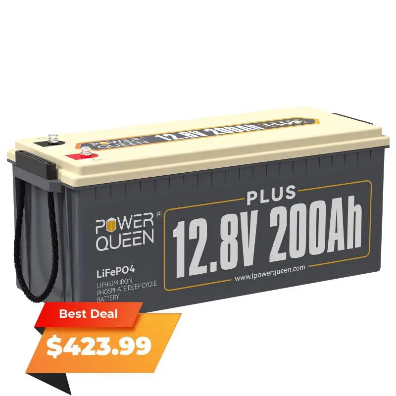 [Free MPPT For 4pack] Power Queen 12V 200Ah PLUS Deep Cycle Lithium Battery Power Queen