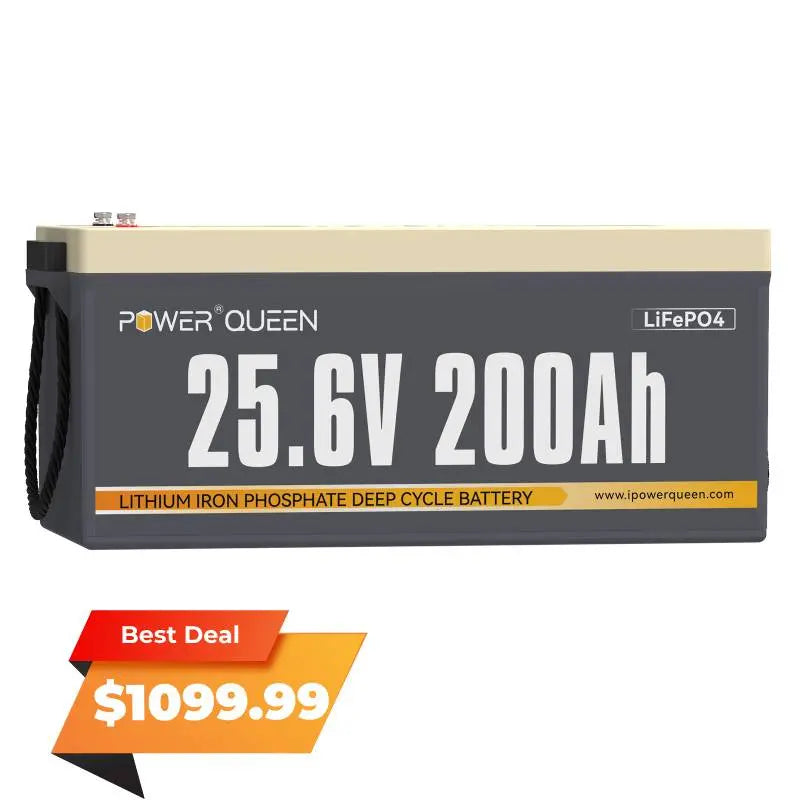 [Free MPPT For 4pack] Power Queen 24V 200Ah Deep Cycle Lithium Battery Power Queen