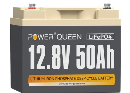 [Like New] Power Queen 12.8V 50Ah LiFePO4 Like New Battery, Built-in 50A BMS Power Queen