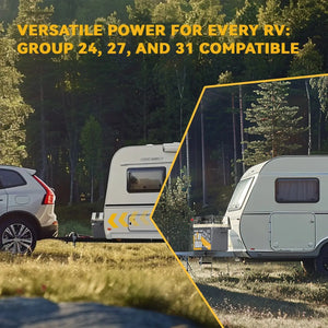 [Like New] Power Queen 12V 100Ah Group 24 Smart Deep Cycle Lithium Battery Power Queen
