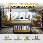 [Like New] Power Queen 12V 100Ah LiFePO4 Like New Battery, Built-in 100A BMS Power Queen