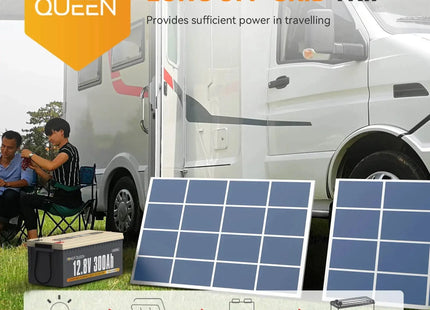 Power Queen 12.8V 300Ah LiFePO4 Battery, Built-in 200A BMS Power Queen