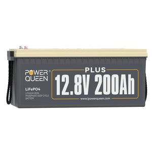 【Like New】Power Queen 12V 200Ah PLUS LiFePO4 Battery, Built-in 200A BMS Power Queen