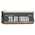 【Like New】Power Queen 25.6V 100Ah LiFePO4 Battery, Built-in 100A BMS Power Queen
