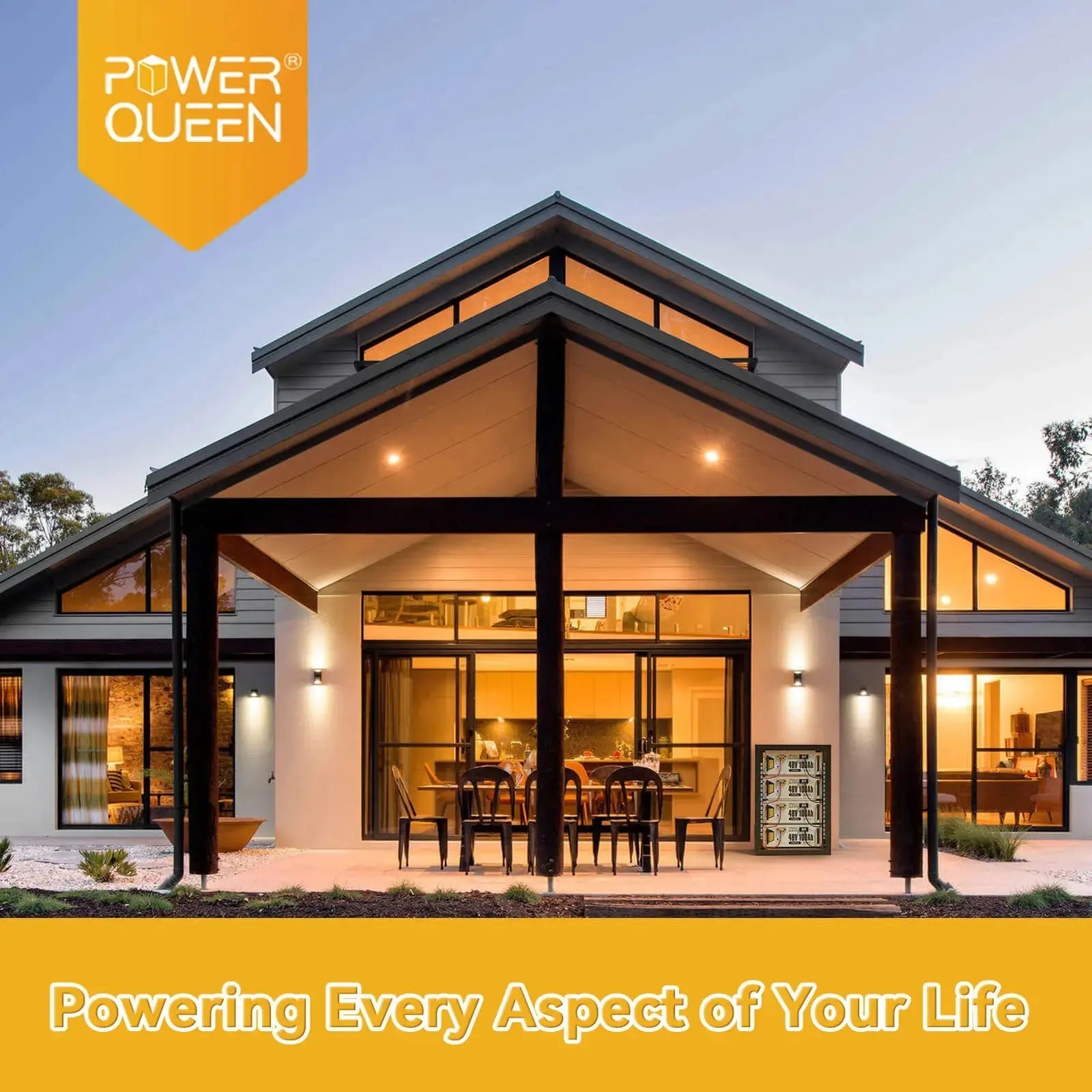 Power Queen 48V 100Ah LiFePO4 Battery, Built-in 100A BMS Power Queen