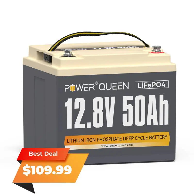 [Only $109] Power Queen 12V 50Ah Deep Cycle Lithium Battery Power Queen