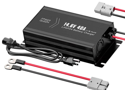 [Only $156] Power Queen 14.6V 40A Lithium Battery Charger For 12V LiFePO4 Lithium Battery Power Queen