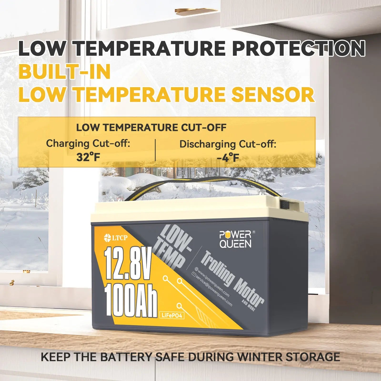 battery with low-temperature protection