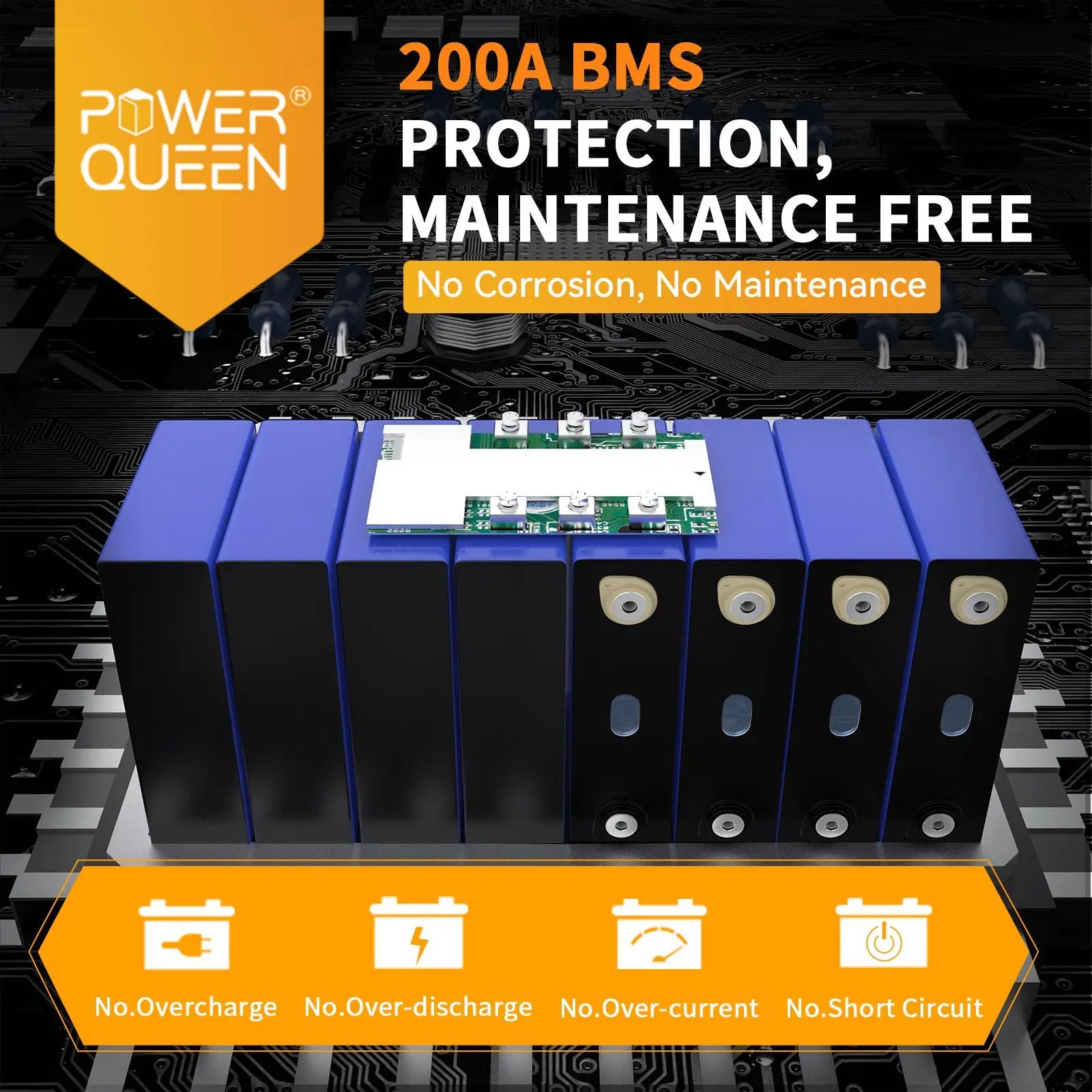 [Only $547] Power Queen 12V 300Ah Deep Cycle Lithium Battery Power Queen