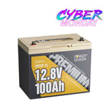 Power Queen 12V 100Ah Group 24 Deep Cycle Lithium Battery