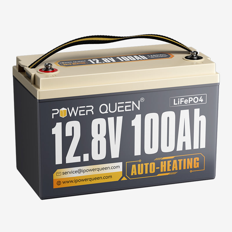 [Only $220] Power Queen 12V 100Ah Self-Heating Deep Cycle Lithium Battery Power Queen