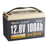 Power Queen 12V 100Ah Self-Heating Deep Cycle Lithium Battery