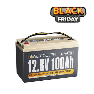 🖤Subscribe Price: $165🖤Power Queen 12V 100Ah Group 31 Deep Cycle Lithium Battery