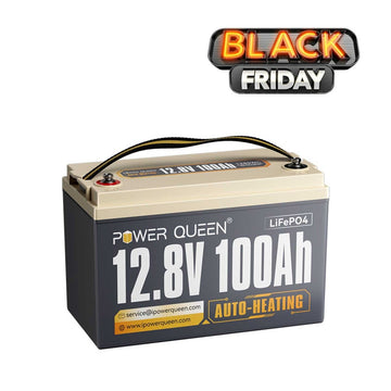 🖤Subscribe Price: $195🖤Power Queen 12V 100Ah Self-Heating Deep Cycle Lithium Battery