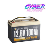 Power Queen 12V 100Ah Self-Heating Deep Cycle Lithium Battery