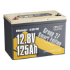 Power Queen 12V 125Ah Group27 Smart Deep Cycle Lithium Battery