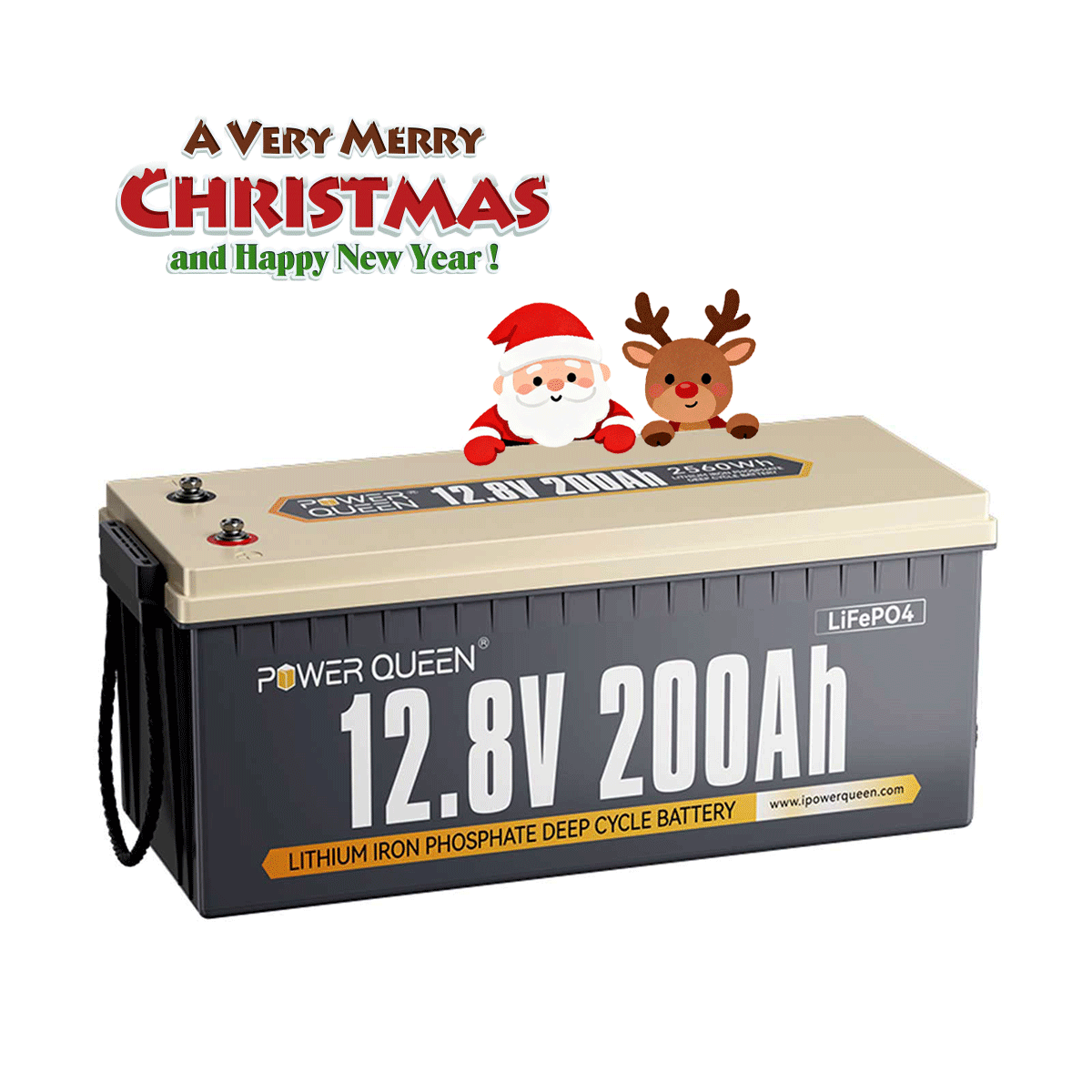 Power Queen 12V 200Ah Deep Cycle Lithium Battery