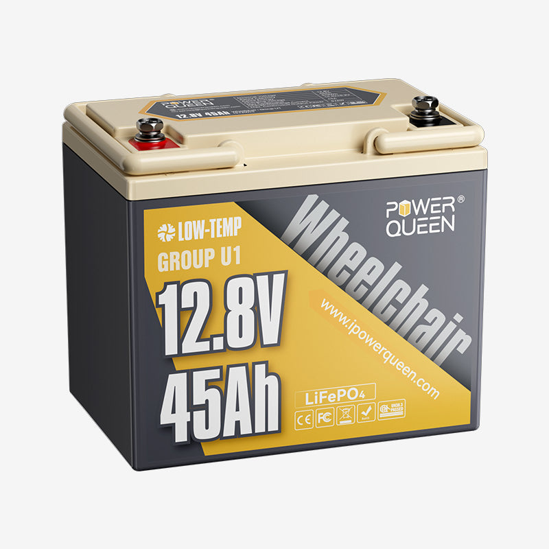 Power Queen 12V 45Ah Group U1 Lithium Battery Power Queen