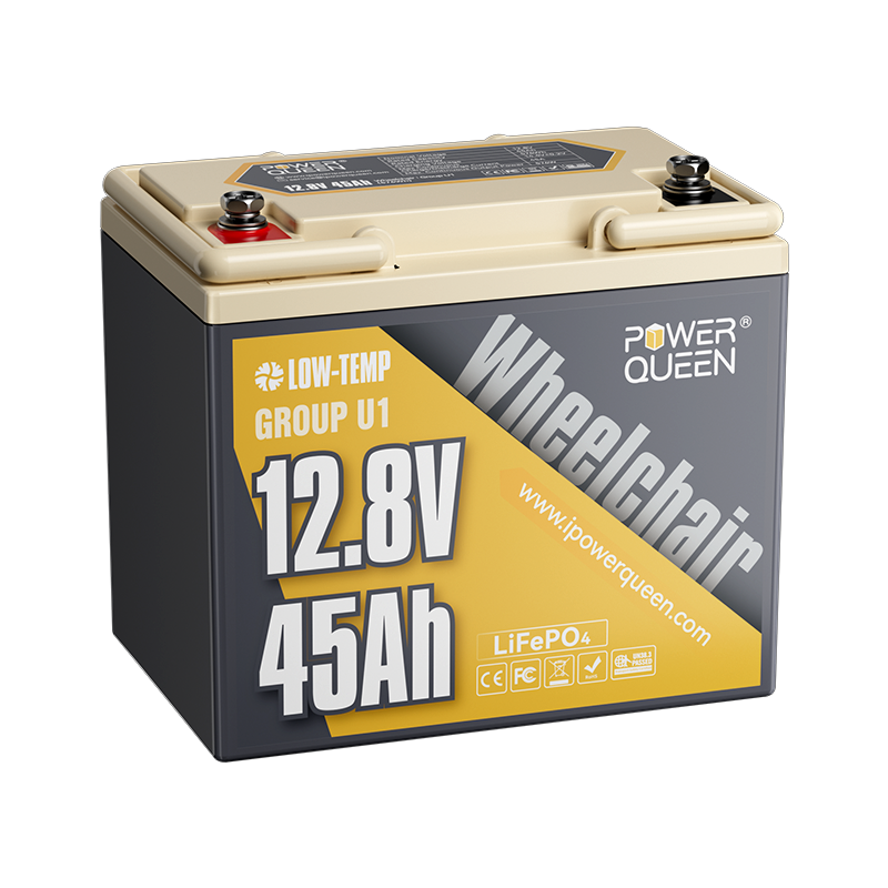 Power Queen 12V 45Ah Group U1 Lithium Battery