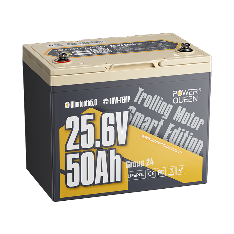 Power Queen 24V 50Ah Smart Deep Cycle Lithium Battery