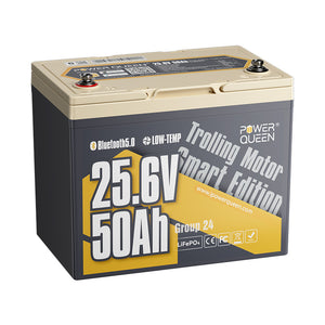 [Like New] Power Queen 24V 50Ah Smart Deep Cycle Lithium Battery