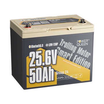 [Used - Very - Good] Power Queen 24V 50Ah Smart Deep Cycle Lithium Battery - Power Queen US