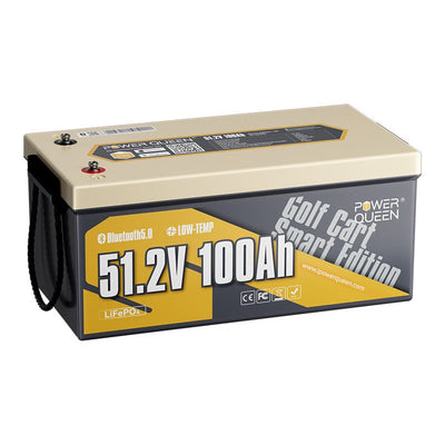 Power Queen 48V (51.2V) 100Ah GC8 Golf Cart Smart Lithium Battery - Power Queen US