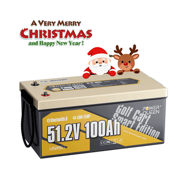 Power Queen 48V (51.2V) 100Ah GC8 Golf Cart Smart Lithium Battery