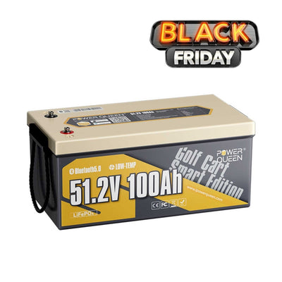 ⚡️Black Friday Exclusive: $649⚡️Power Queen 48V (51.2V) 100Ah GC8 Golf Cart Smart Lithium Battery