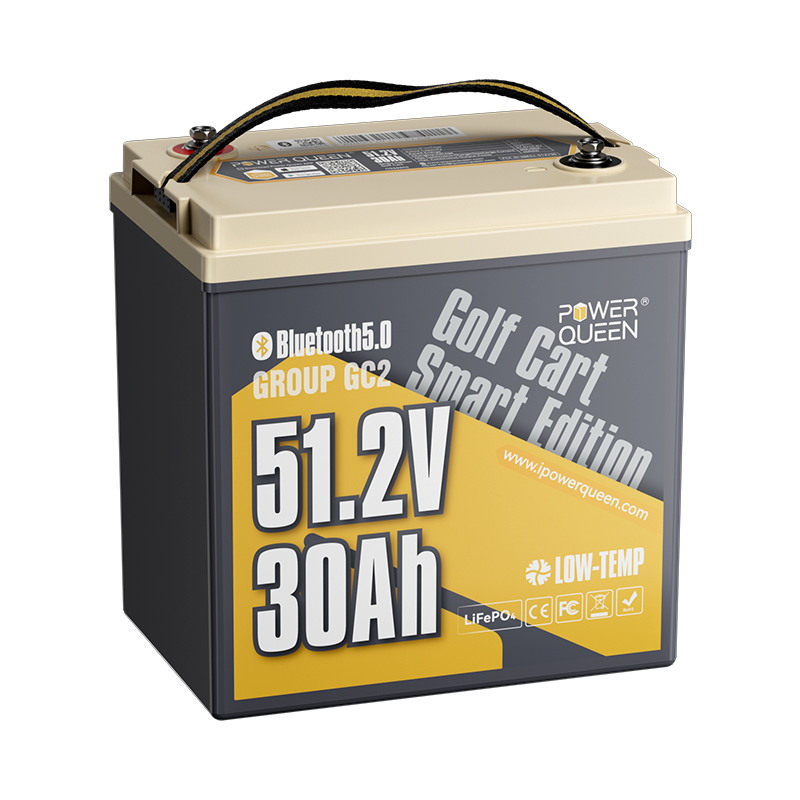 Power Queen 48V (51.2V) 30Ah GC2 Golf Cart Smart Lithium Battery