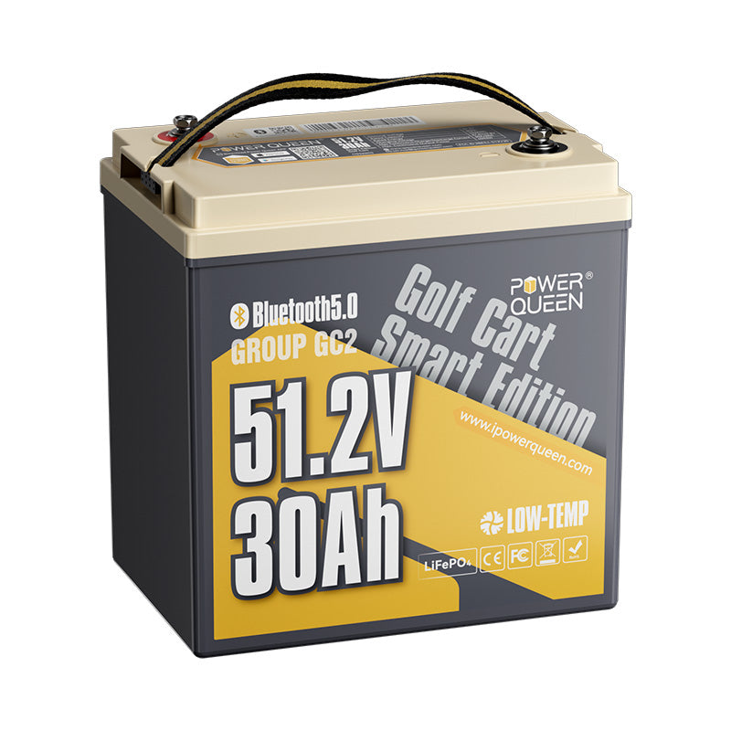 Power Queen 48V (51.2V) 30Ah GC2 Golf Cart Smart Lithium Battery