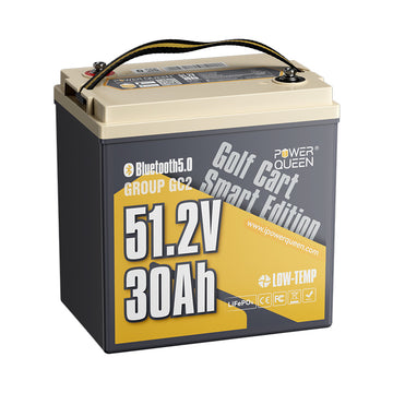 Power Queen 48V (51.2V) 30Ah GC2 Golf Cart Smart Lithium Battery