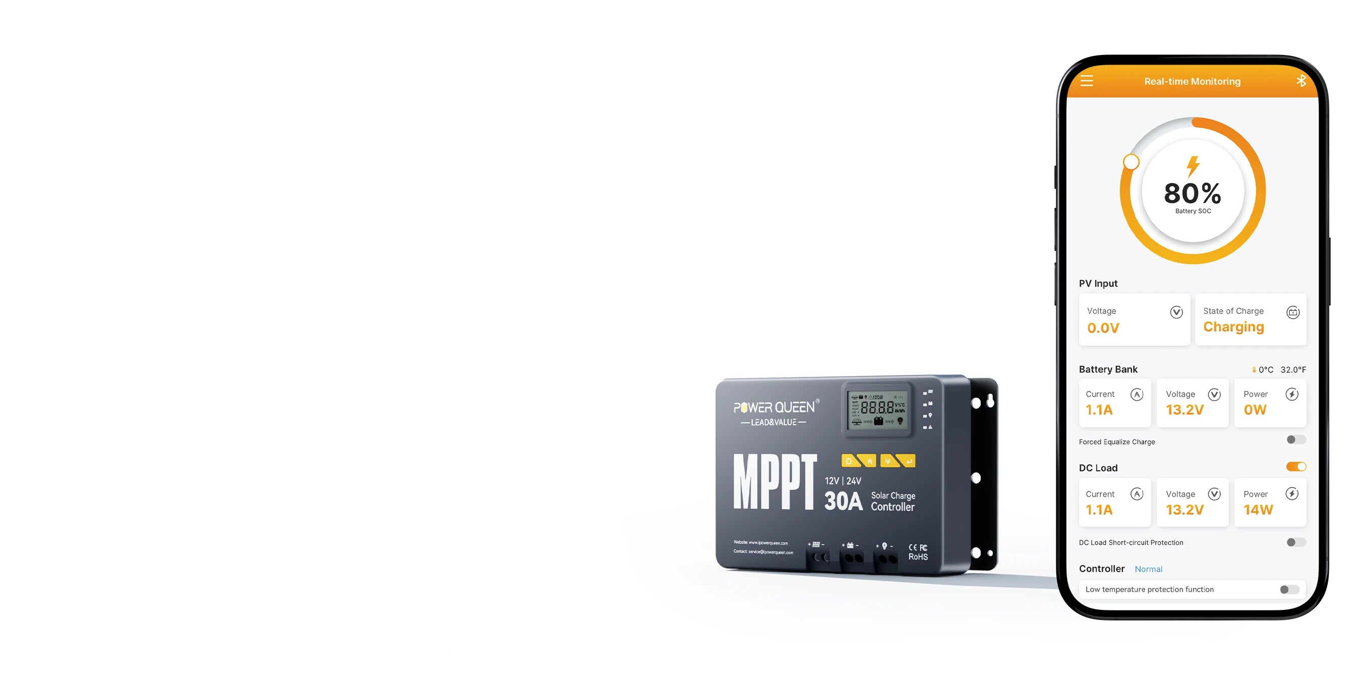 Power Queen MPPT Bluetooth APP