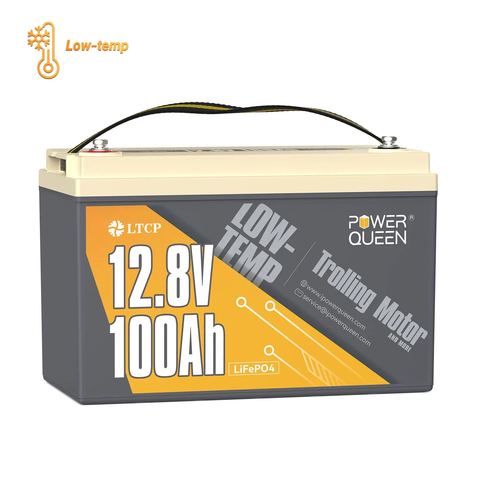 Power Queen 12V 100Ah Low-Temp Deep Cycle Lithium Battery Power Queen