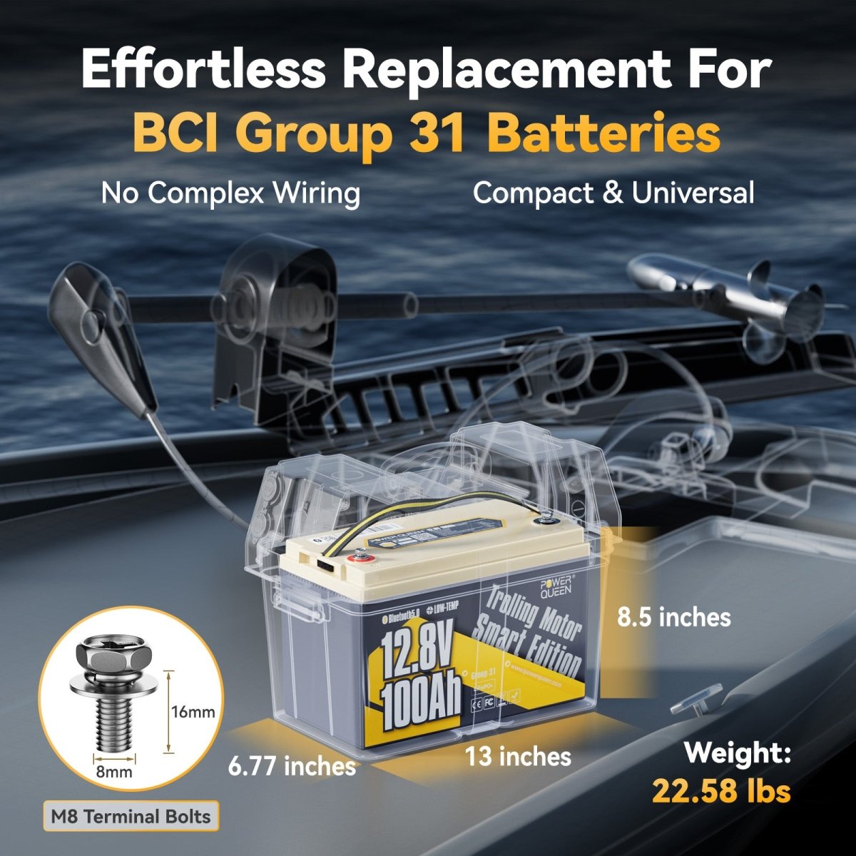 Power-Queen-12V-100Ah-Low-Temp-Smart-Deep-Cycle-Lithium-Battery-Power-Queen-39505487