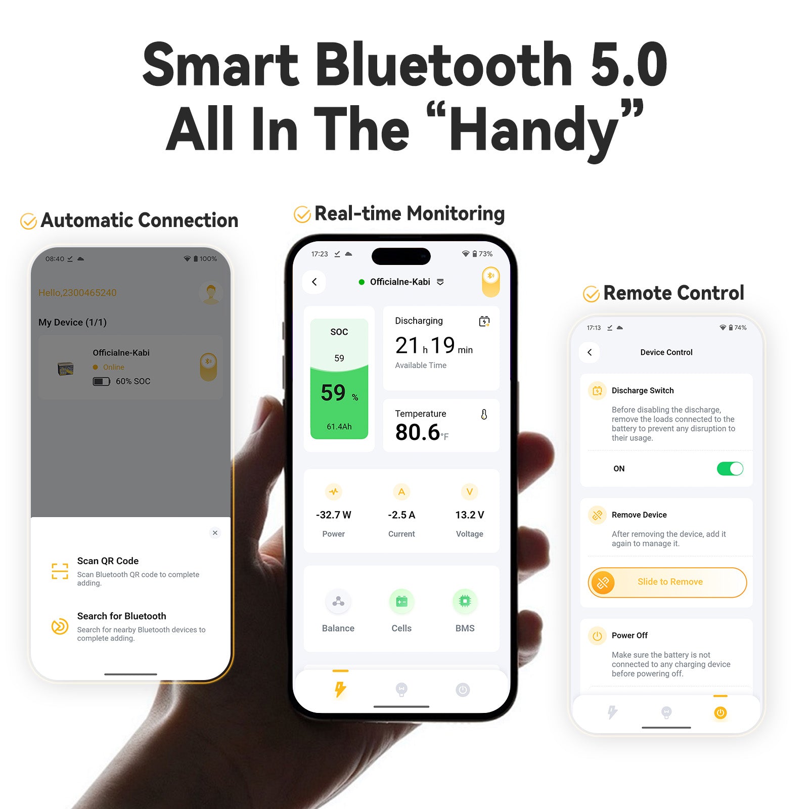 real-time monitoring via bluetooth 5.0