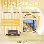 Power Queen 12V 20A Charger Kit With 12V 100Ah Mini Deep Cycle Lithium Battery Power Queen