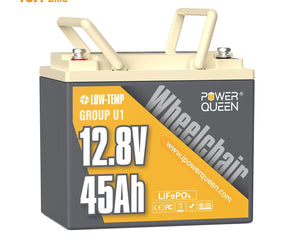 Power Queen 12V 45Ah Group U1 Lithium Battery Power Queen