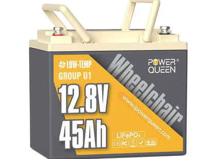 Power Queen 12V 45Ah Group U1 Lithium Battery Power Queen