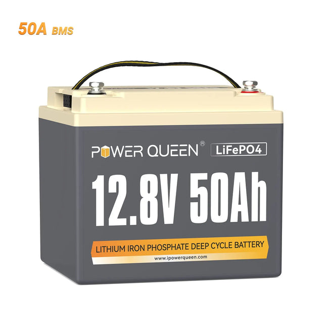 Power Queen 12V 50Ah Deep Cycle Lithium Battery Power Queen