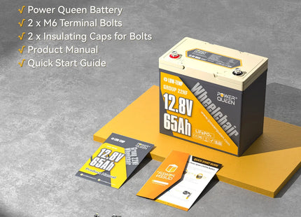 Power Queen 12V 65Ah 22NF Wheelchair Lithium Battery packages