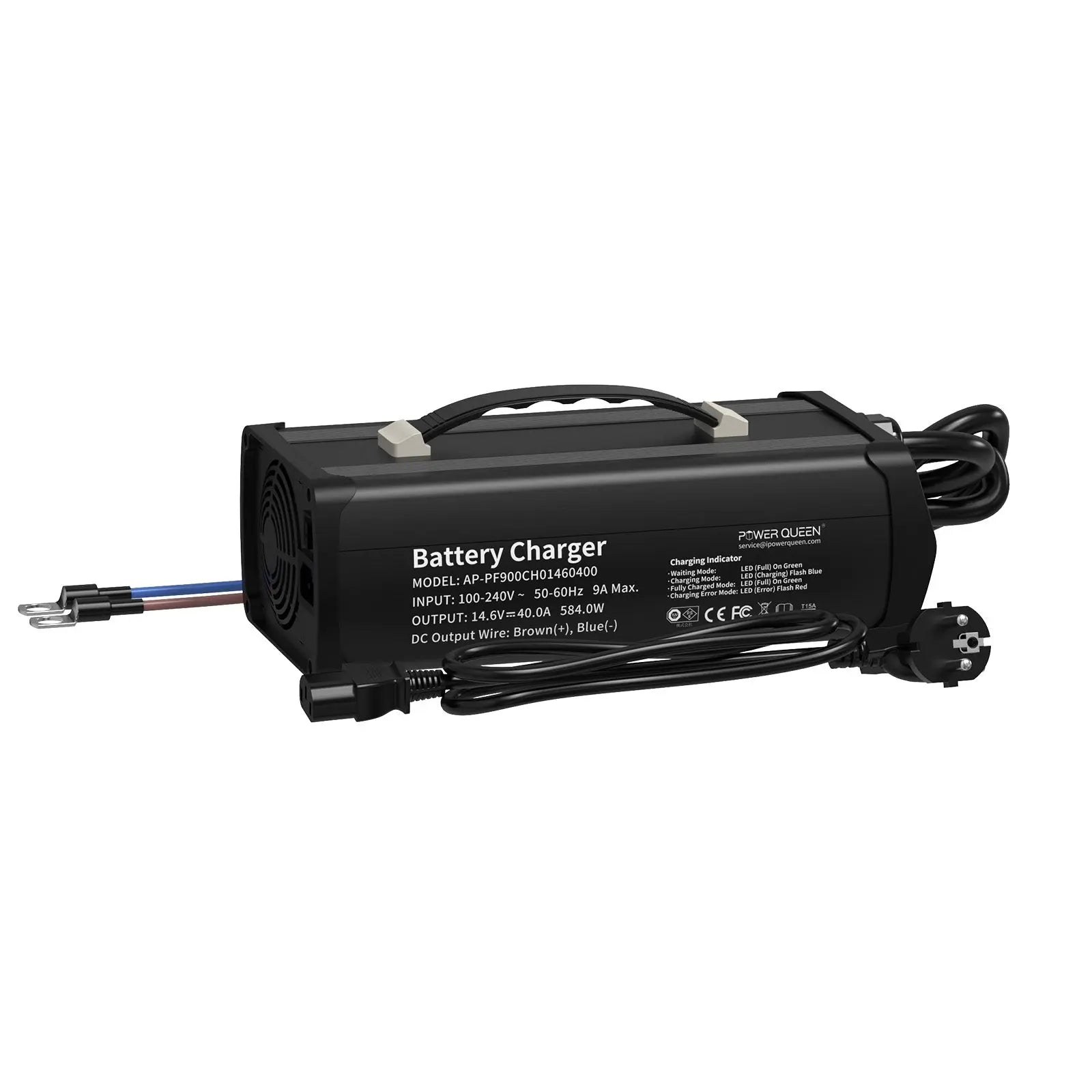 Power Queen 14.6V 40A LiFePO4 Battery Charger Power Queen