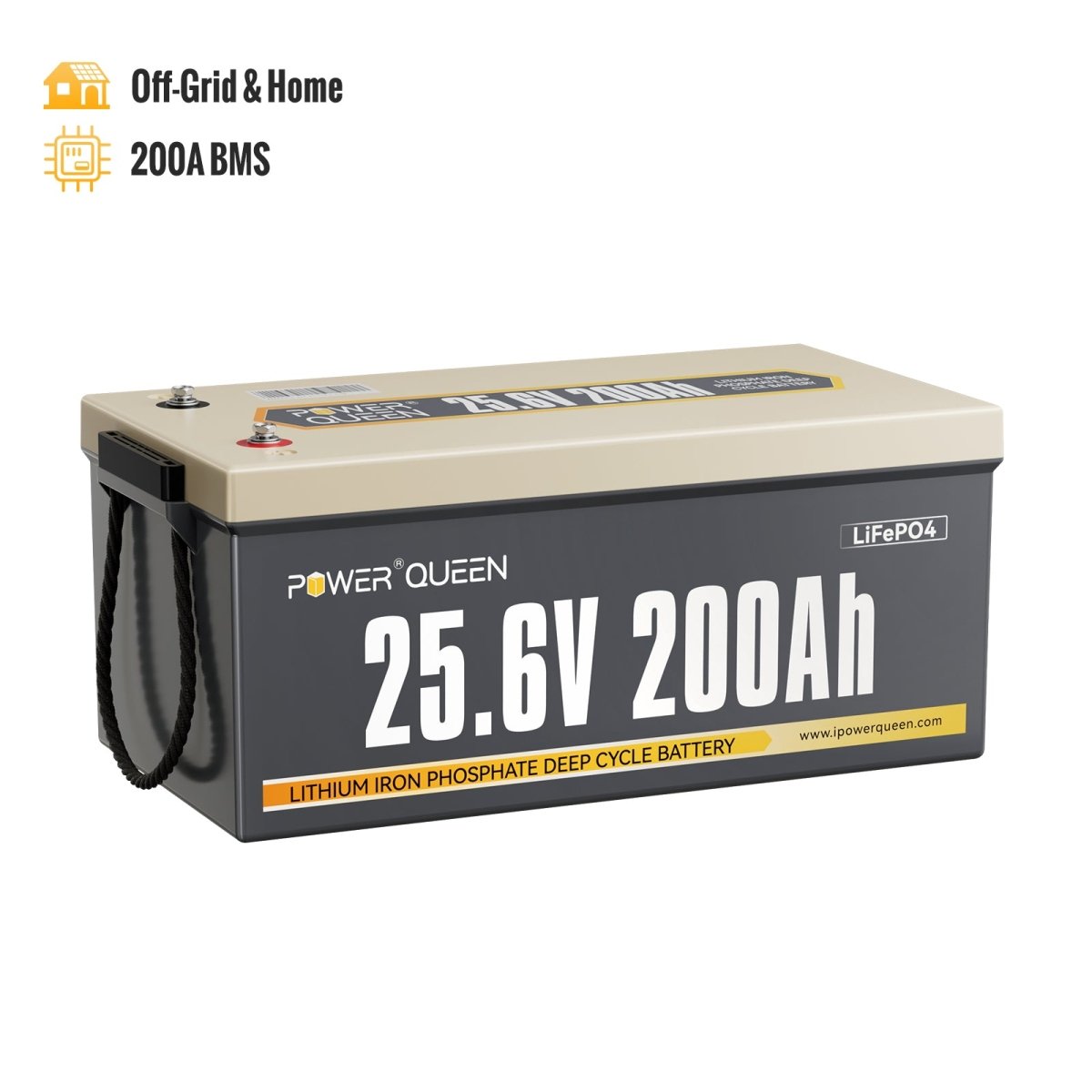Power Queen 24V 200Ah Deep Cycle Lithium Battery Power Queen