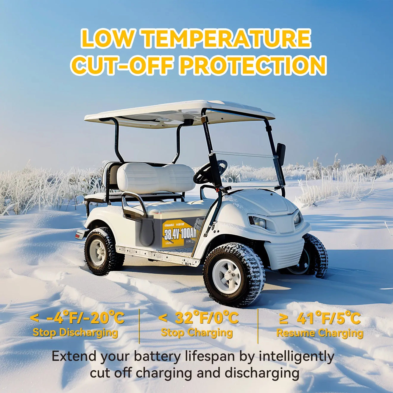 low temperature cut-off protection of Power Queen 36V 100Ah Deep Cycle Lithium Battery
