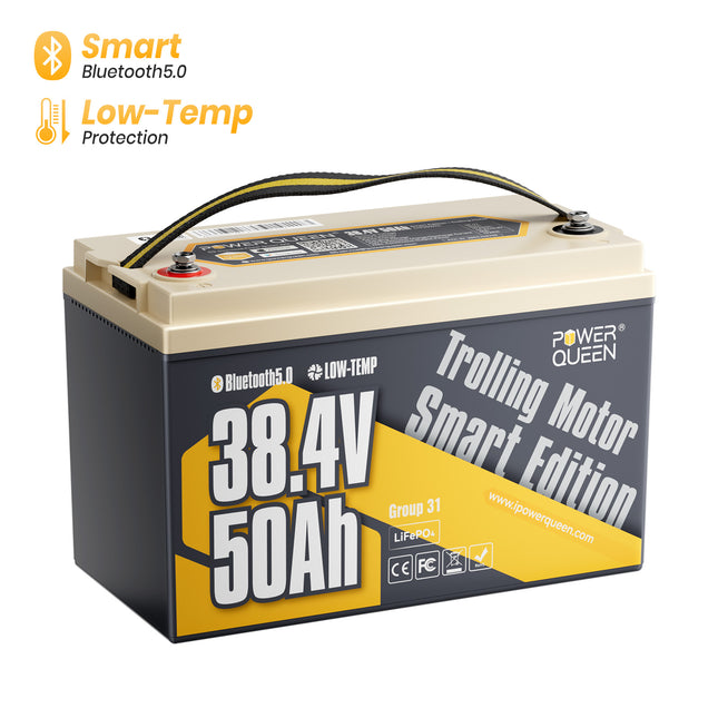 Power Queen 36V 50Ah Smart Deep Cycle Lithium Battery