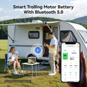 Power Queen 24V 50Ah Smart Deep Cycle Lithium Battery