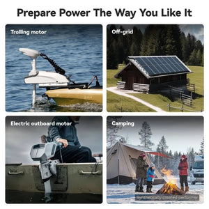 Power Queen 24V 50Ah Smart Deep Cycle Lithium Battery