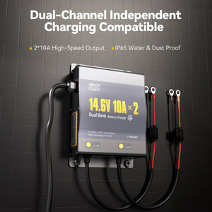 Power Queen 2-Bank 10A (10A/Bank) Dual Smart Battery Charger-Main Image-1